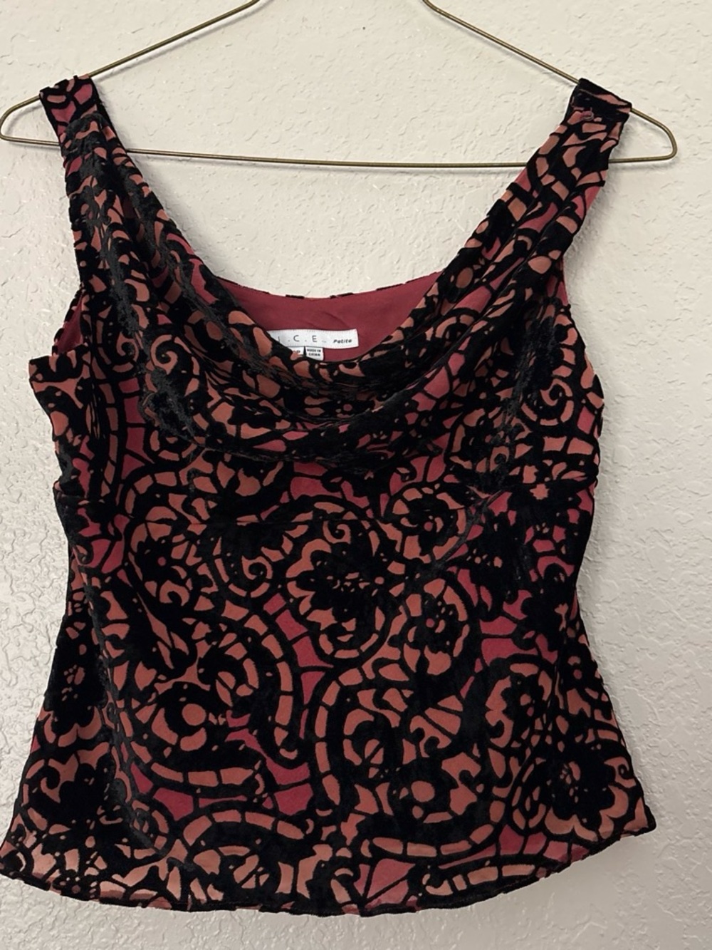 Ice Velvet cowl top